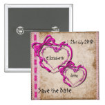 Dos corazones junto pin
