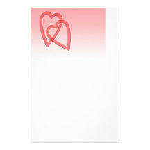 Dos corazones unidos como uno papelería de diseño