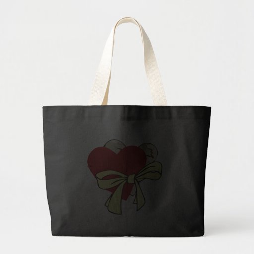 Dos corazones y cinta amarilla bolsa