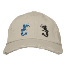 Dos dragones gorra bordada