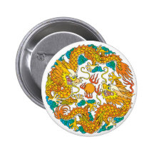 Dos dragones pins