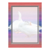 dos gansos blancos en fondo de lujo invitacion personal 