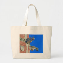 Dos Gargoyles góticos en torre Bolsa De Mano
