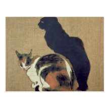 Dos gatos, 1894 postales