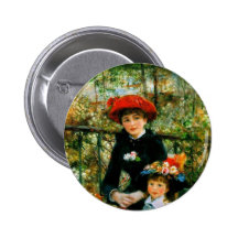 Dos hermanas en la terraza por Renoir Pin