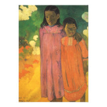 Dos hermanas por Gauguin, arte del impresionismo d Anuncios Personalizados