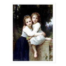Dos hermanas que pintan por William-Adolphe Bougue Postal