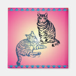 Dos imanes de los gatos de Tabby
