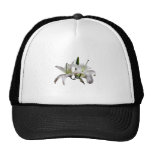 Dos lirios blancos delicados gorro de camionero