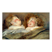 Dos niños durmientes - Peter Paul Rubens Plantilla De Tarjeta De Negocio