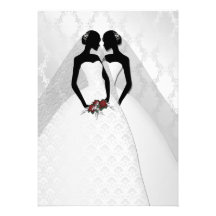 Dos novias en el boda elegante de los vestidos nup comunicado personal  