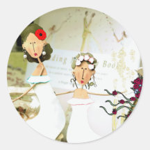 Dos novias que casan a los pegatinas