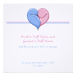 Dos palomas una invitación del boda del corazón