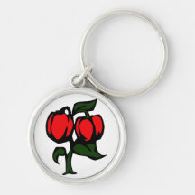 Dos pimientas en un gráfico verde rojo de la plant llaveros personalizados