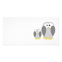 Dos pingüinos lindos. Historieta Plantilla Para Tarjeta De Foto