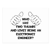 Dos pulgares. Ingeniero electrónico Tarjetas Postales