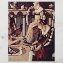 Dos señoras de Carpaccio Vittore Tarjeta Publicitaria