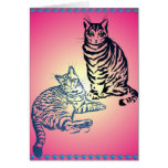 Dos tarjetas de los gatos de Tabby