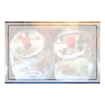 Dos tarros de galletas de cristal papelería personalizada
