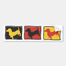 Doxie-3-BOX Etiqueta De Parachoque