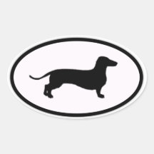 doxie calcomania de ovaladas