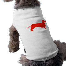 Doxie rojo camiseta de perrito