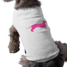 Doxie rosado camisas de perritos