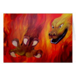 Drachenkralle - Red Dragon Grußkarte