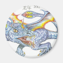 Dragón 2012 imán para frigorífico