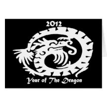 Dragón 2012 que celebra Año Nuevo chino Tarjetas
