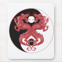 Dragón 3 de Yin Yang Alfombrilla De Ratón
