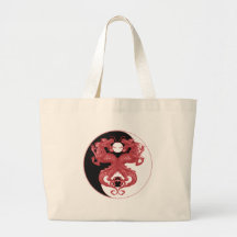 Dragón 3 de Yin Yang Bolsa Lienzo