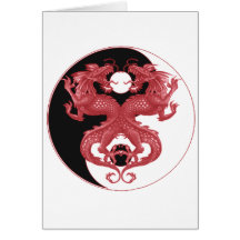 Dragón 3 de Yin Yang Felicitacion
