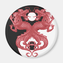 Dragón 3 de Yin Yang Imán De Nevera