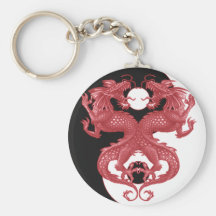 Dragón 3 de Yin Yang Llavero Personalizado