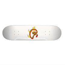 Dragón amarillo asiático patines personalizados