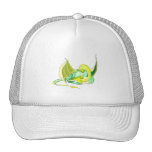 Dragón amarillo de la fantasía gorras de camionero
