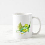 Dragón amarillo de la fantasía taza