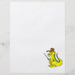 Dragón amarillo en gorra tarjeton