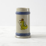 Dragón amarillo en gorra tazas
