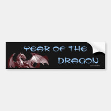 Dragón "año fantasía Bumpersticker del dragón" Etiqueta De Parachoque
