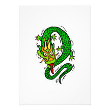 Dragón asiático comunicados personalizados