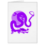 Dragón asiático púrpura felicitación