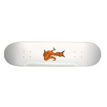 Dragón azul anaranjado patinetas personalizadas