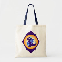 Dragón azul bolsas lienzo