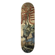 Dragón azul chino patineta personalizada