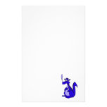 Dragón azul con humo papelería personalizada