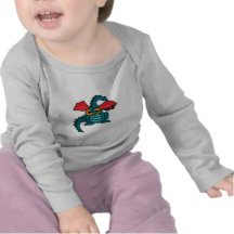 Dragón azul del ANUNCIO que juega la camisa de la 