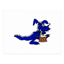 Dragón azul del batería postales