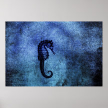 Dragón azul del mar poster